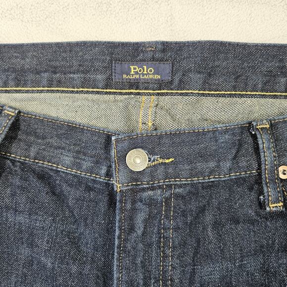 Polo Ralph Lauren Jeans Mens 40x30 Varick Slim Straight Dark Wash Denim Blue - Picture 4 of 14